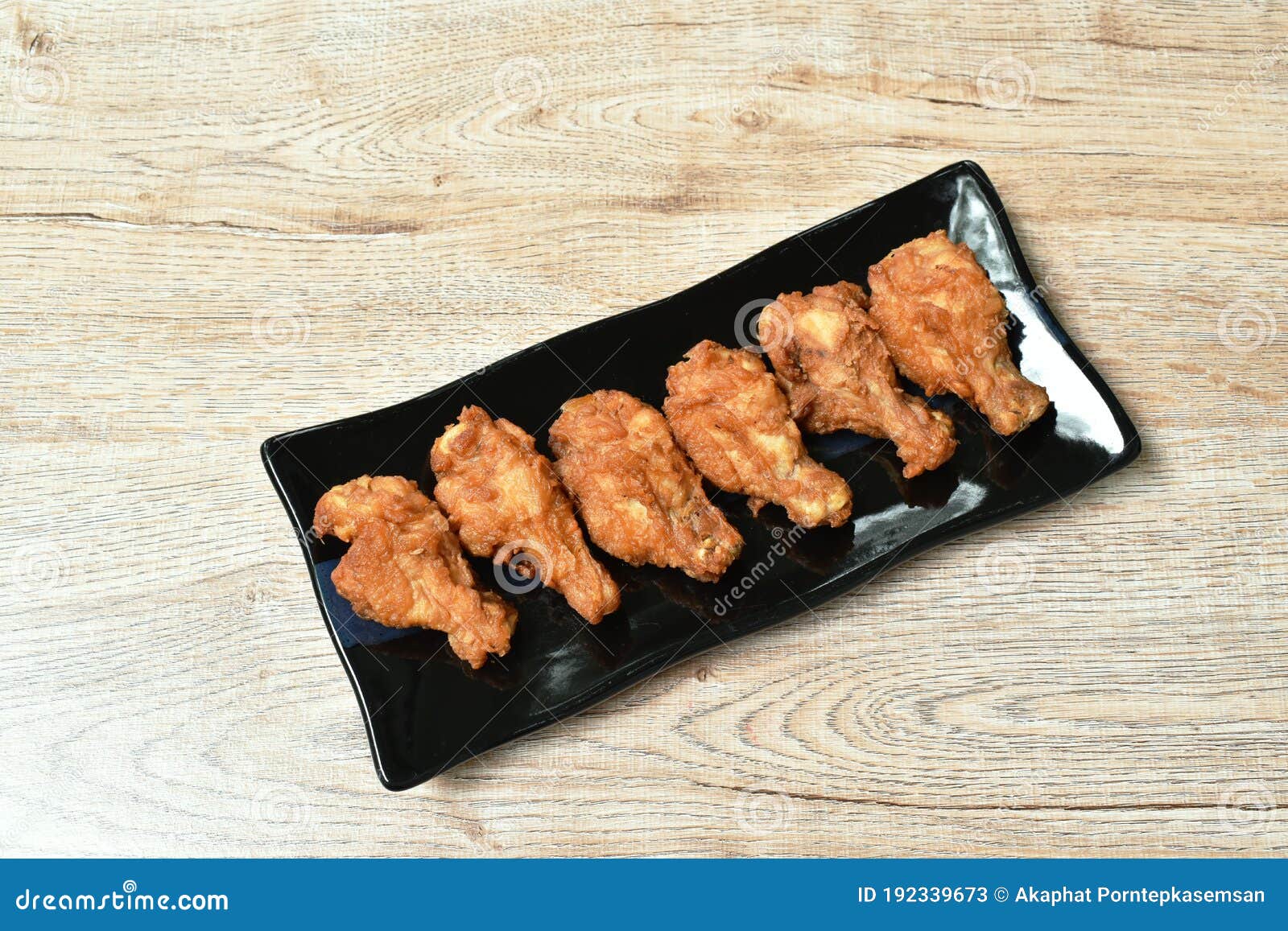 Crispy Fried Chicken Drum Wing on Plate Stock Image Image of bone