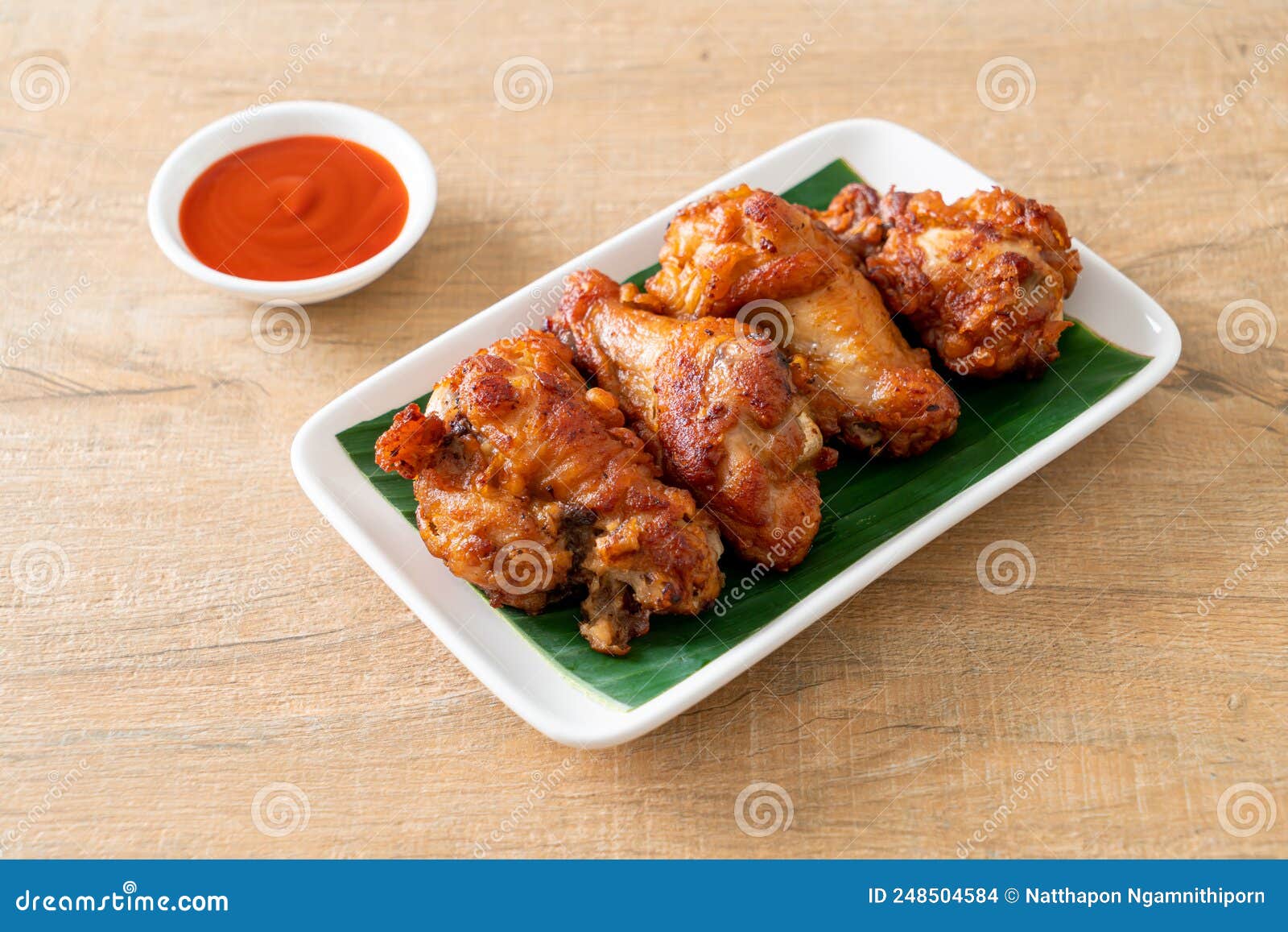 Crispy Fried Chicken with Fish Sauce Stock Photo Image of fresh