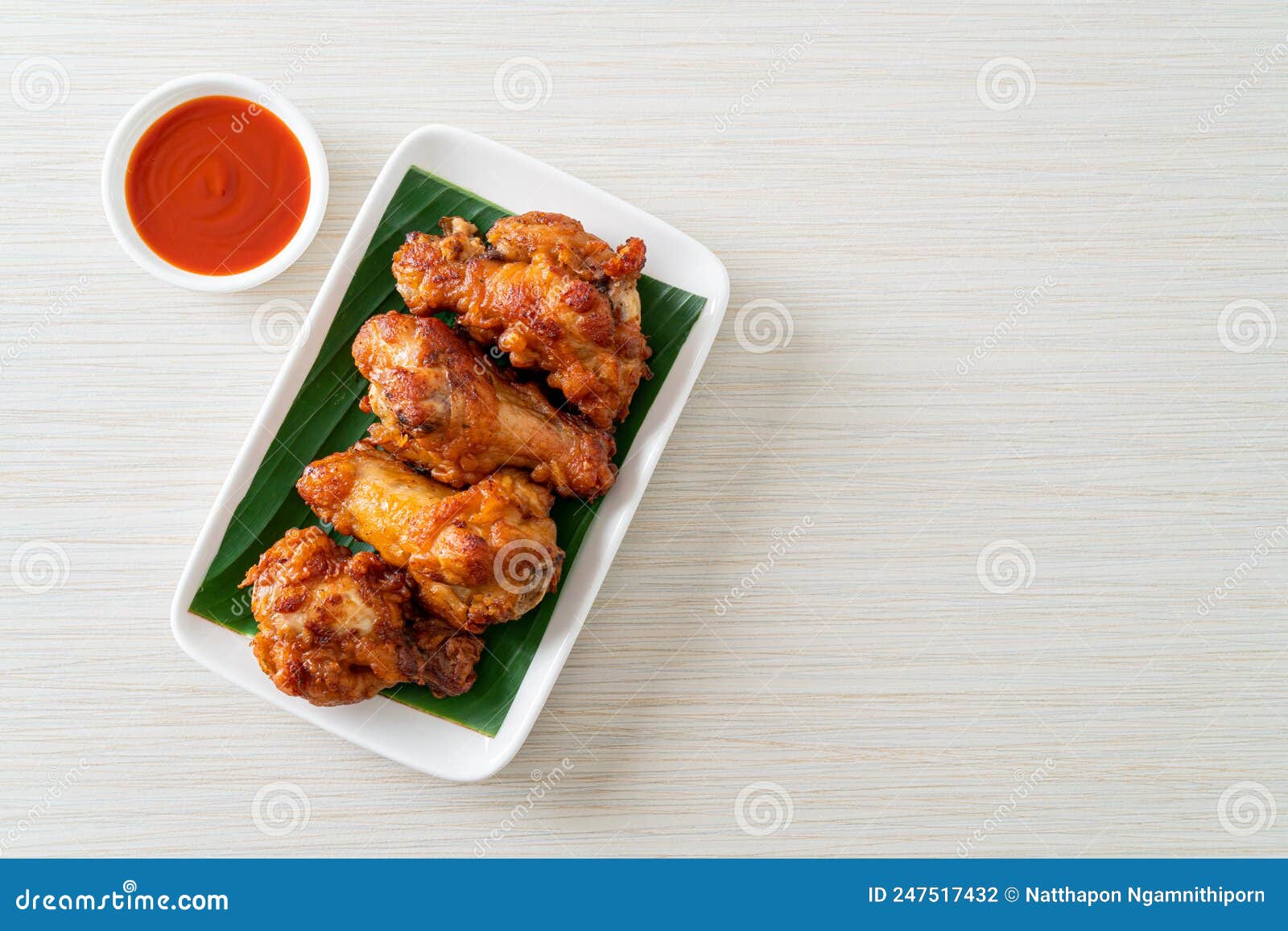Crispy Fried Chicken with Fish Sauce Stock Photo Image of drimstick
