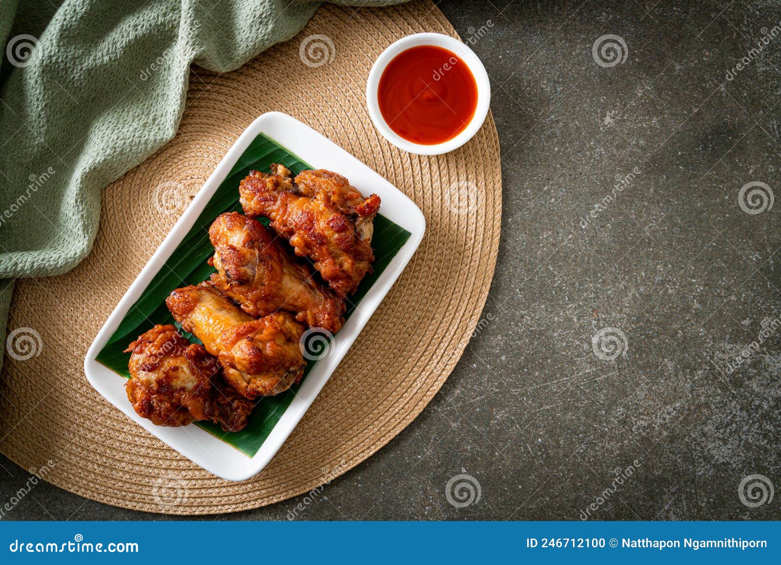 Crispy Fried Chicken with Fish Sauce Stock Photo Image of fresh