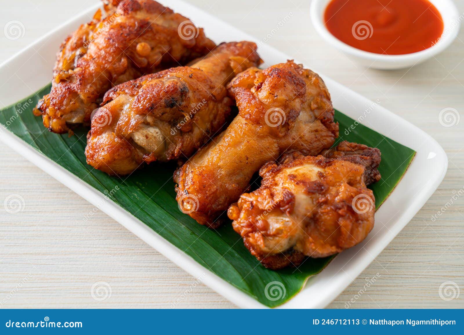 Crispy Fried Chicken with Fish Sauce Stock Image Image of nutrition