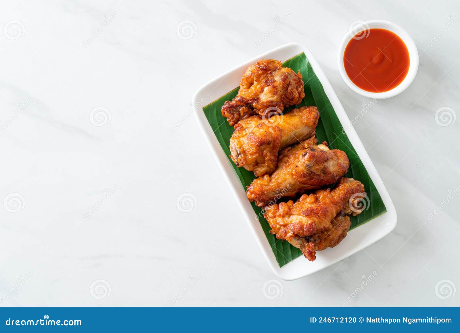 Crispy Fried Chicken with Fish Sauce Stock Photo Image of snack, menu
