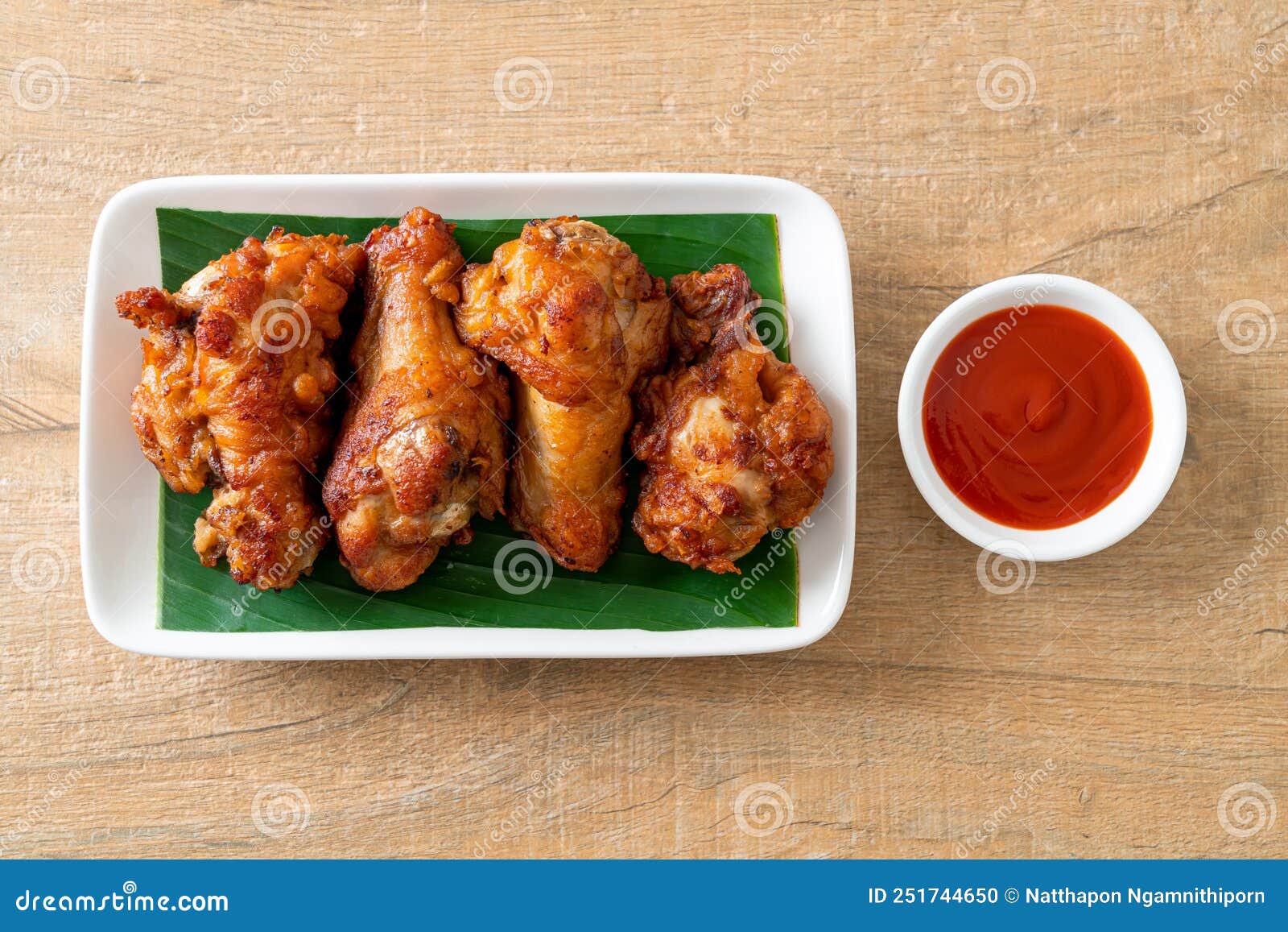 Crispy Fried Chicken with Fish Sauce Stock Photo Image of crispy