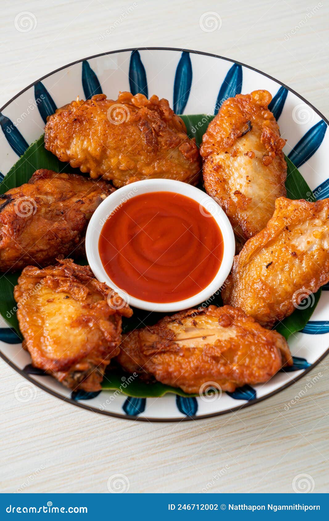 Crispy Fried Chicken with Fish Sauce Stock Photo Image of crispy