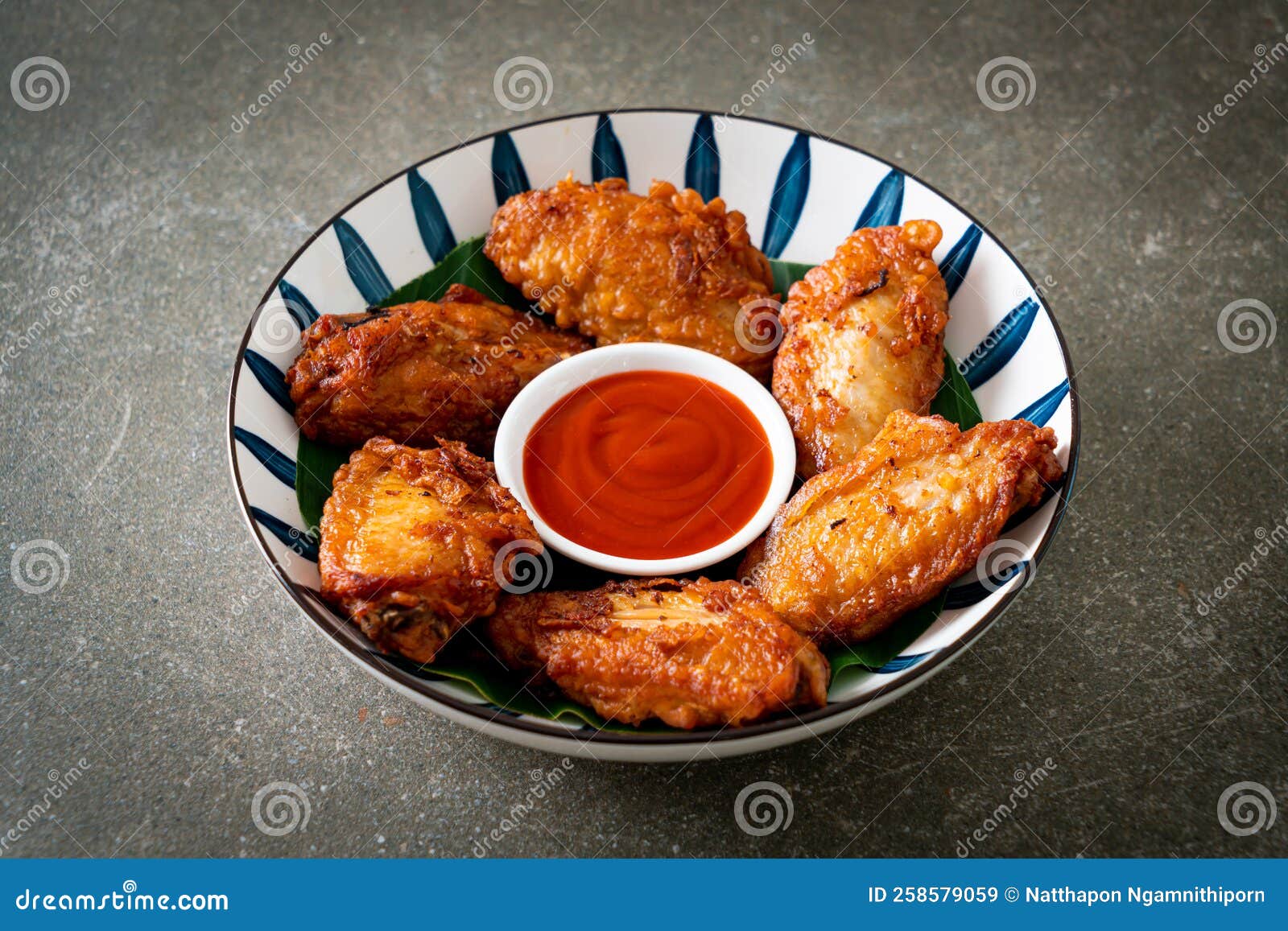 Crispy Fried Chicken with Fish Sauce Stock Image Image of nutrition