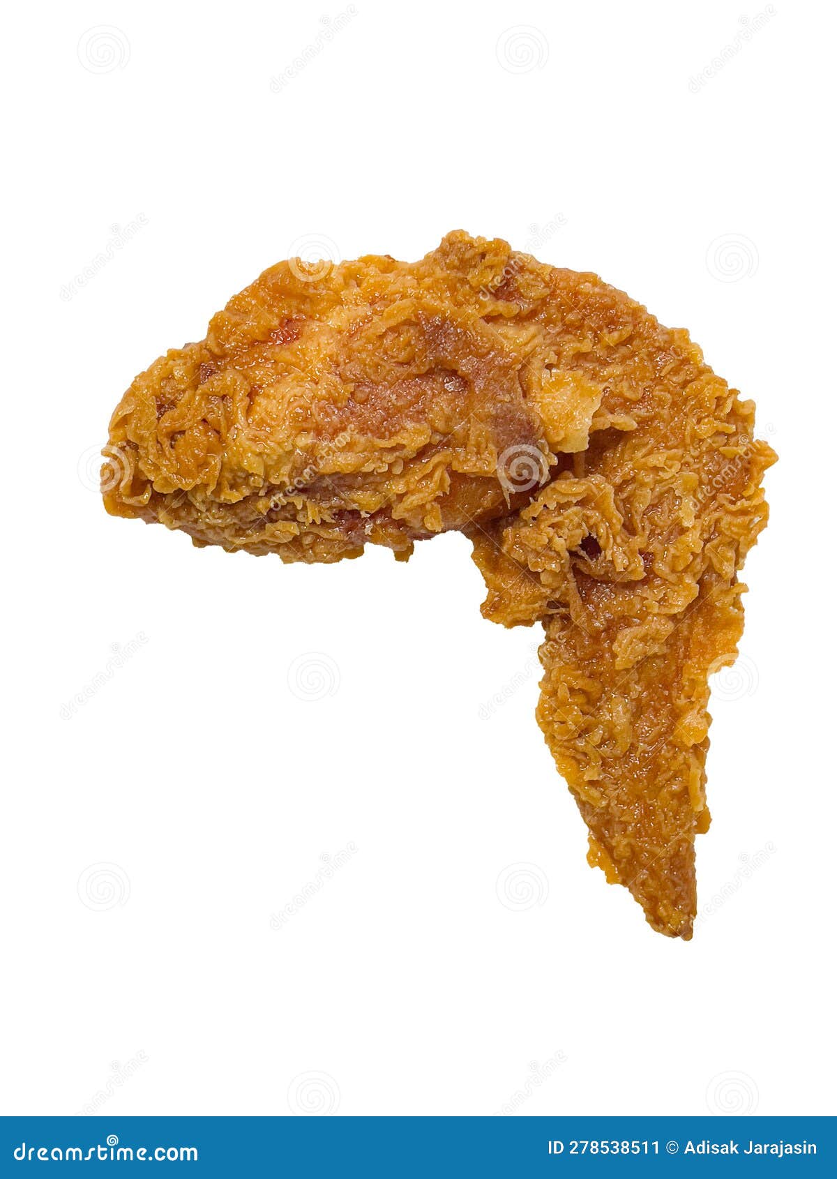 Crispy Fried Chicken Pieces Isolated Stock Image Image of nugget