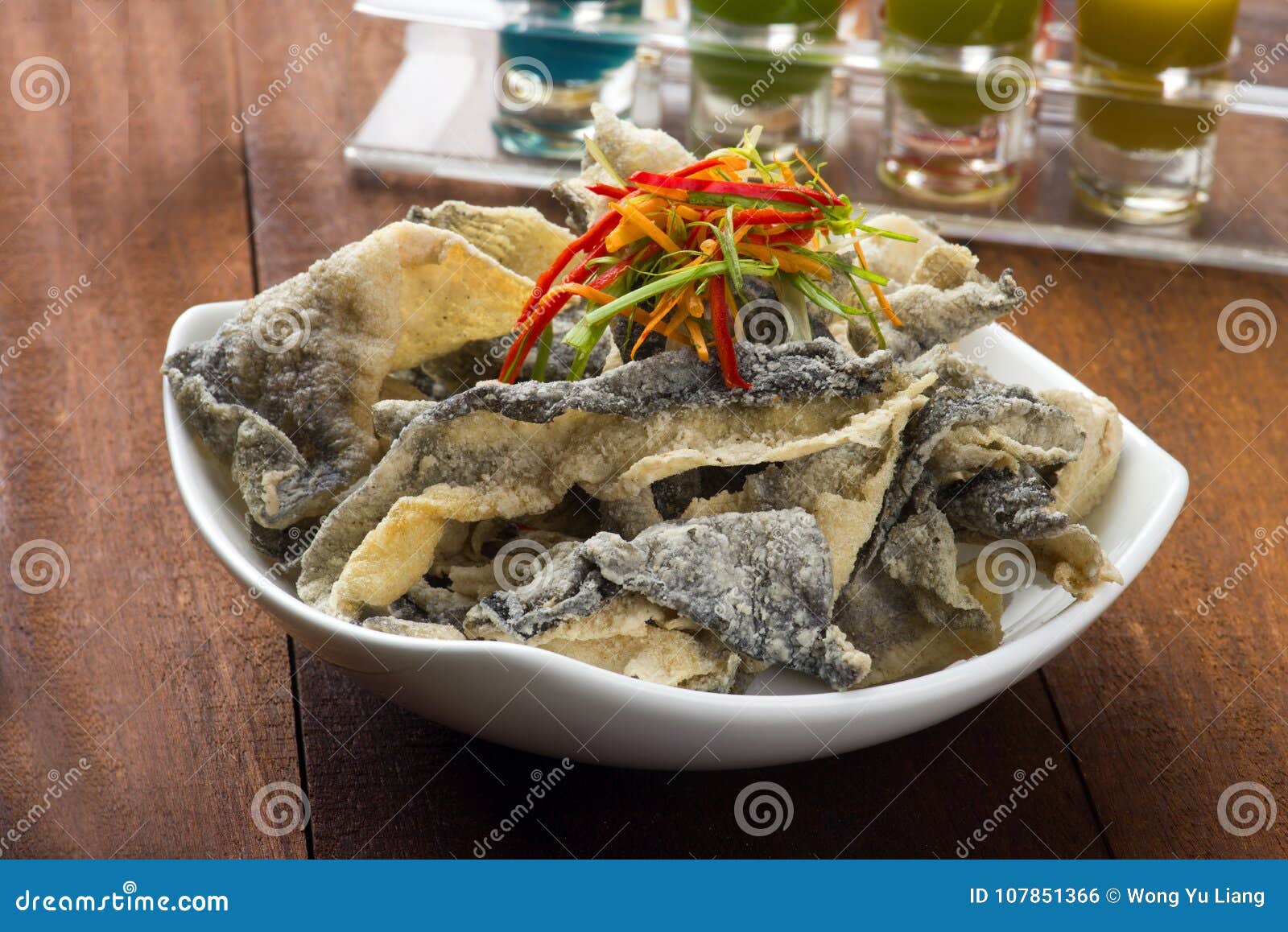 Crispy fried fish Skin stock photo. Image of brown, delicacy 107851366