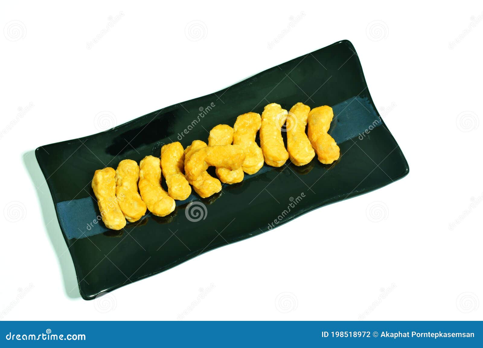 Crispy Fried Mashed Chicken Meat on Plate Stock Photo Image of