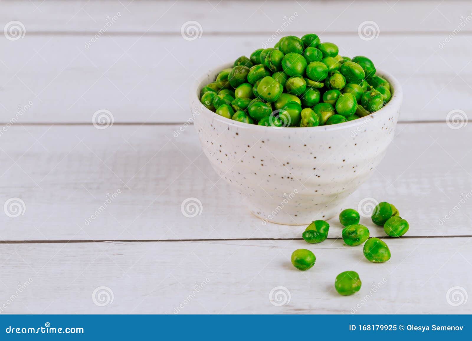 Crispy Salted Green Pea in White Bowl Stock Image Image of crackers