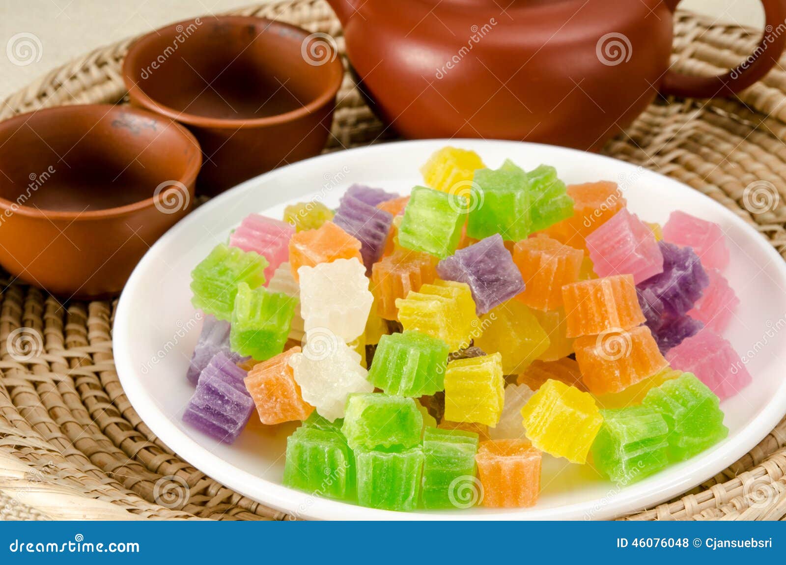Crispy jelly Thai dessert stock photo. Image of thailand 46076048