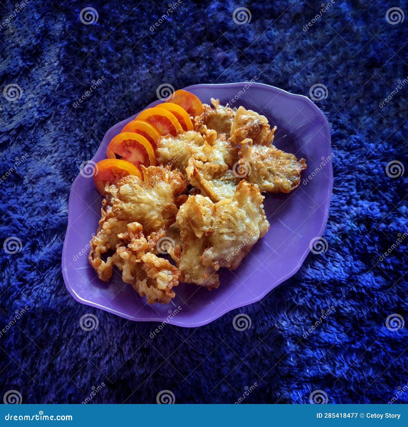 Crispy Oyster Mushrooms that Have Been Deep Fried Stock Image Image
