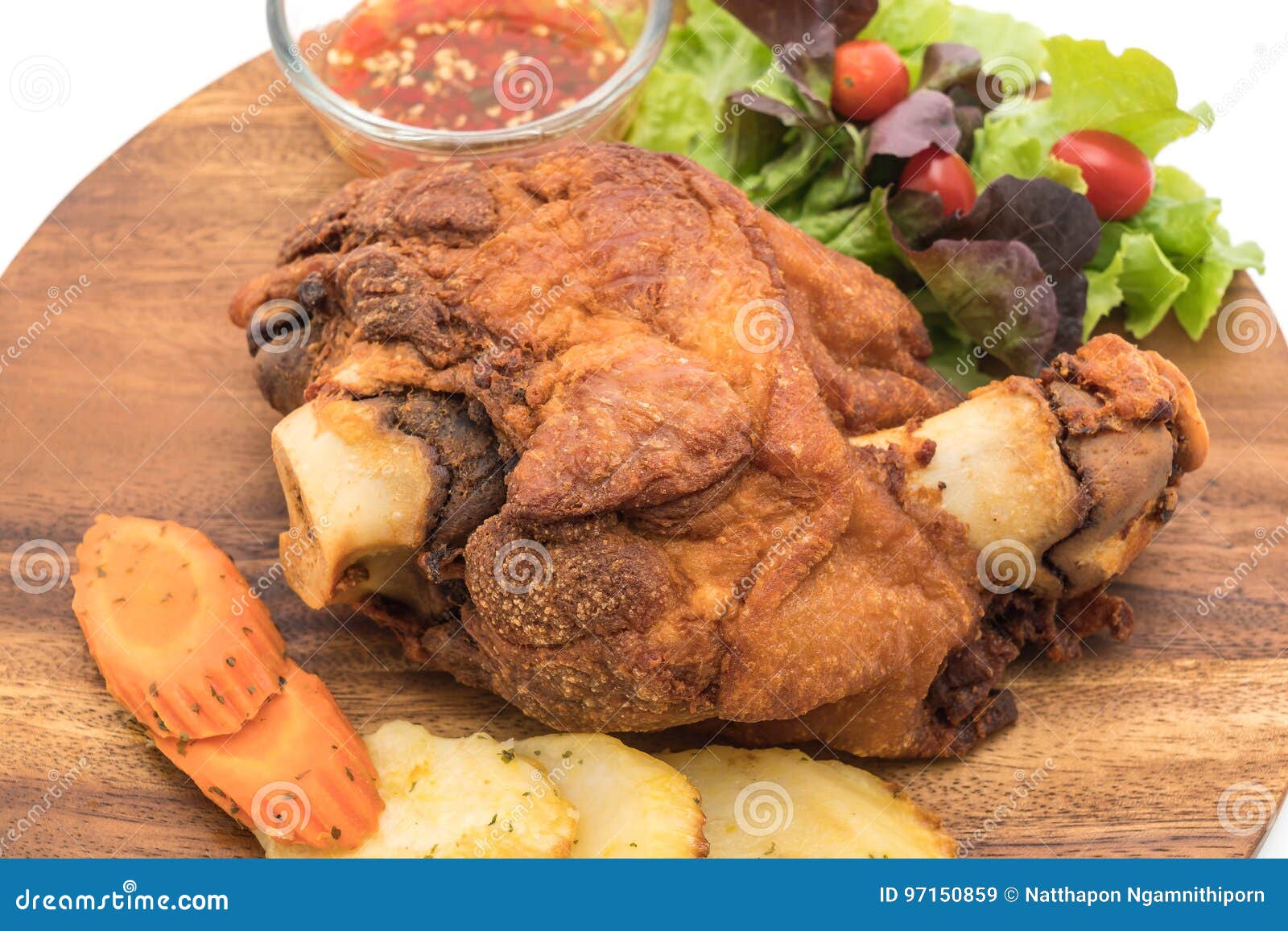 Crispy Pork Knuckle or German Pork Hocks Stock Image Image of white