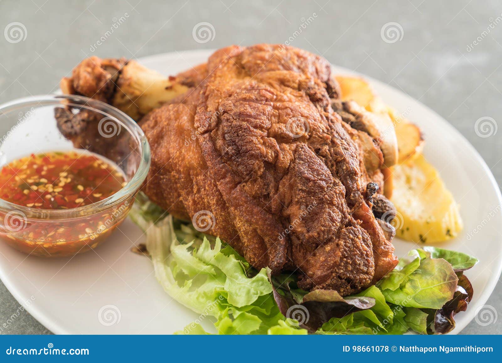 Crispy Pork Knuckle or German Pork Hocks Stock Photo Image of