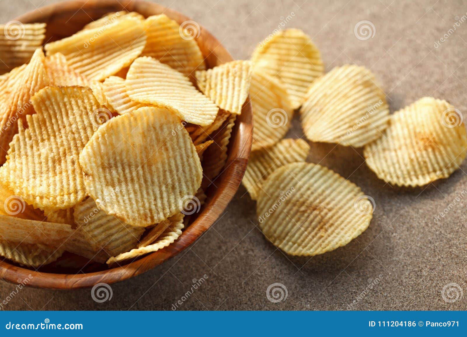 Crispy potato chips stock photo. Image of unhealthy 111204186