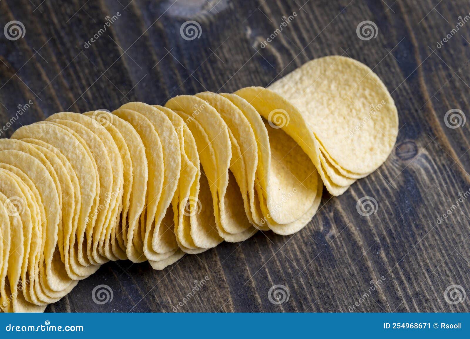 Crispy Potato Chips Fried with Spices Stock Image Image of fried