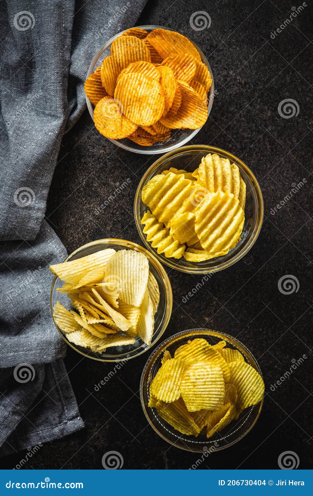 Crispy Potato Chips with Various Taste Stock Photo Image of vegetable