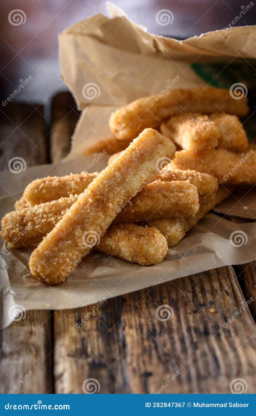 Crispy and Zesty PankoBreaded Fish Sticks with Lemon in Exquisite 4K