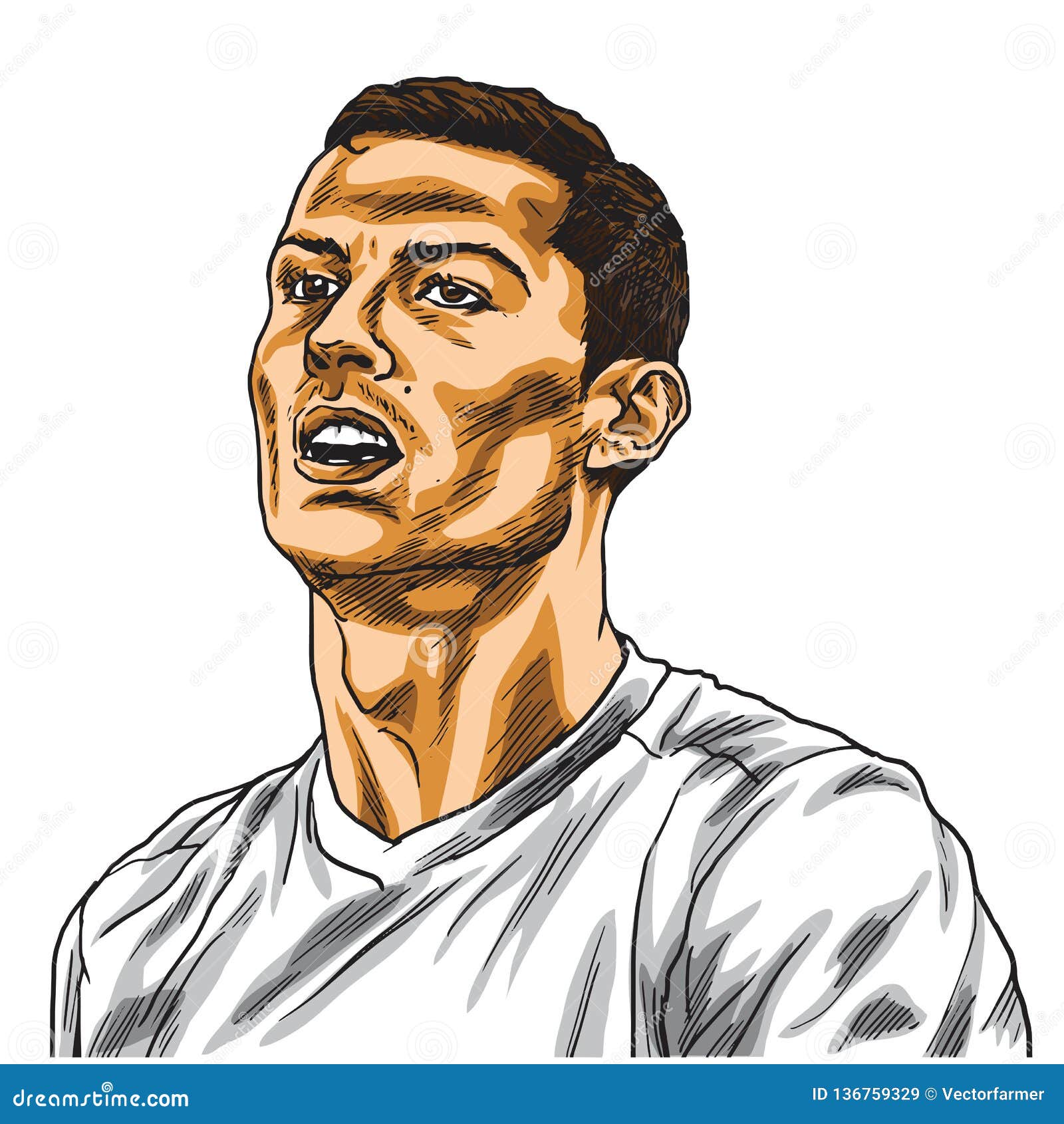 How to draw Cristiano Ronaldo Step by Step // full sketch outline tutorial  for beginners - YouTube