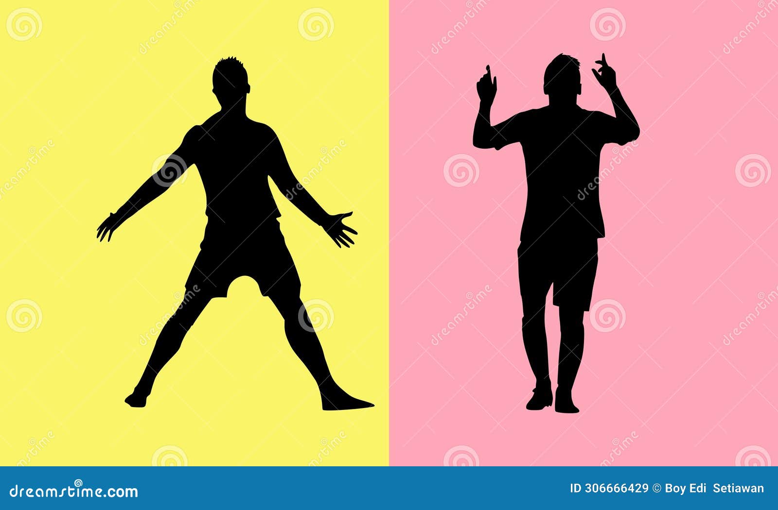 cristiano ronaldo and lionel messi  silhouette