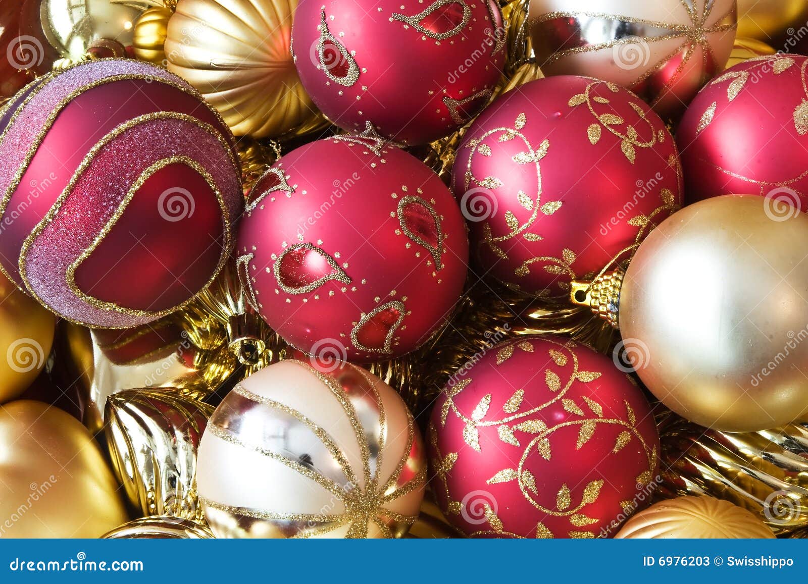 Cristmas decorations stock image. Image of gold, bright - 6976203