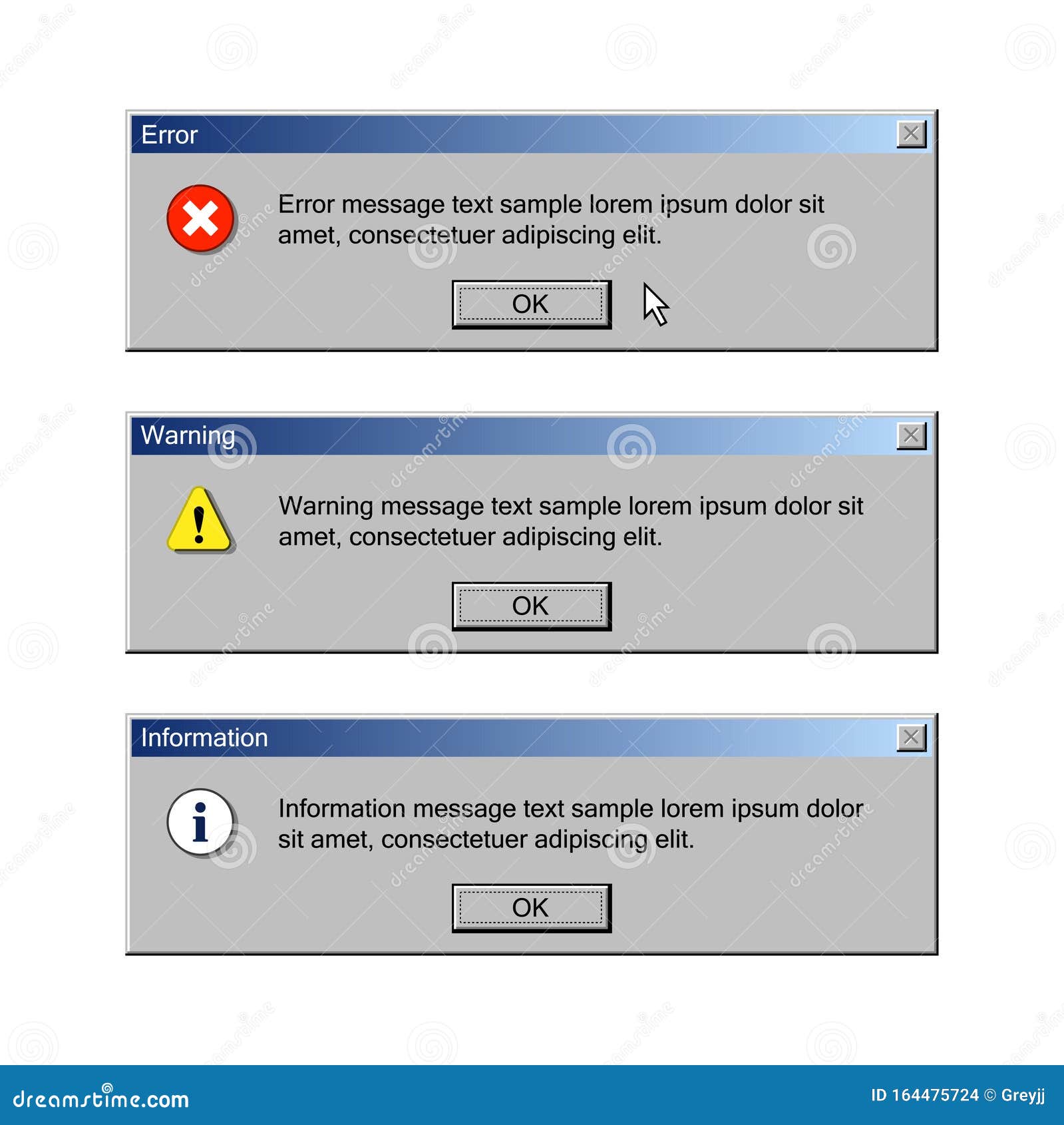 Critical Error System Message Window Old Style Vector Image - Riset