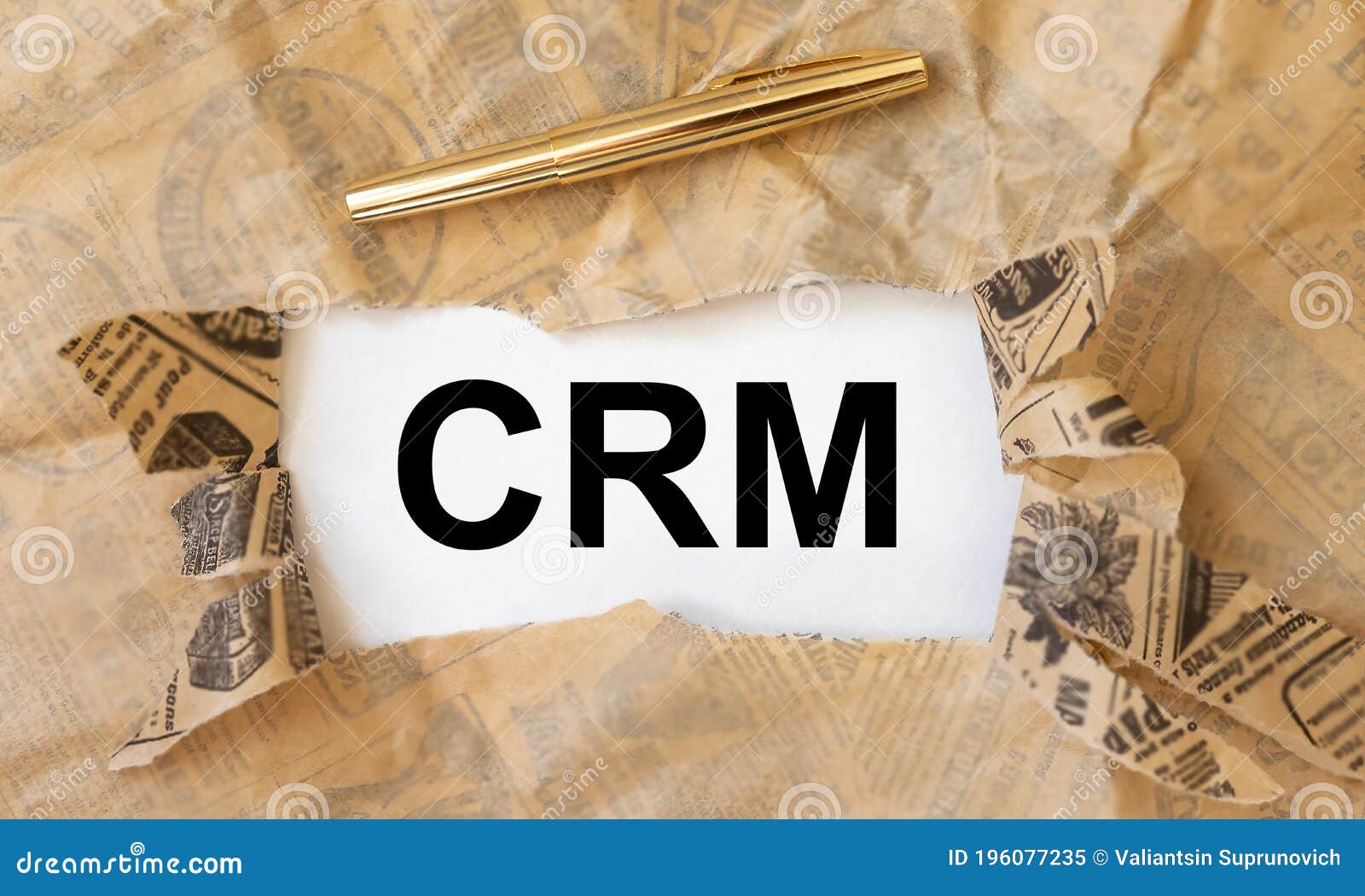 CRM acronym word on paper stock image. Image of paper 196077235