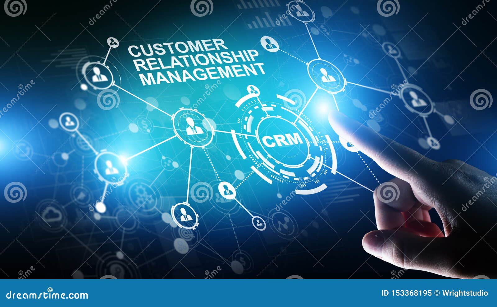crm - customer relationship management automation system software. business and technology concept.