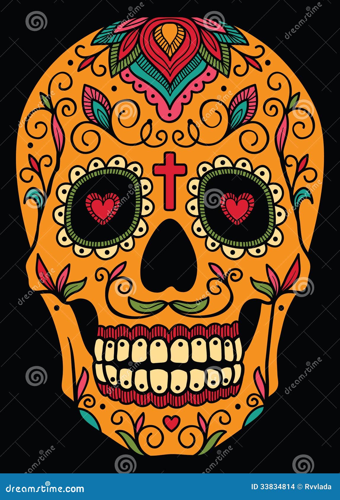 Crâne Mexicain De Sucre Images stock Image 33834814