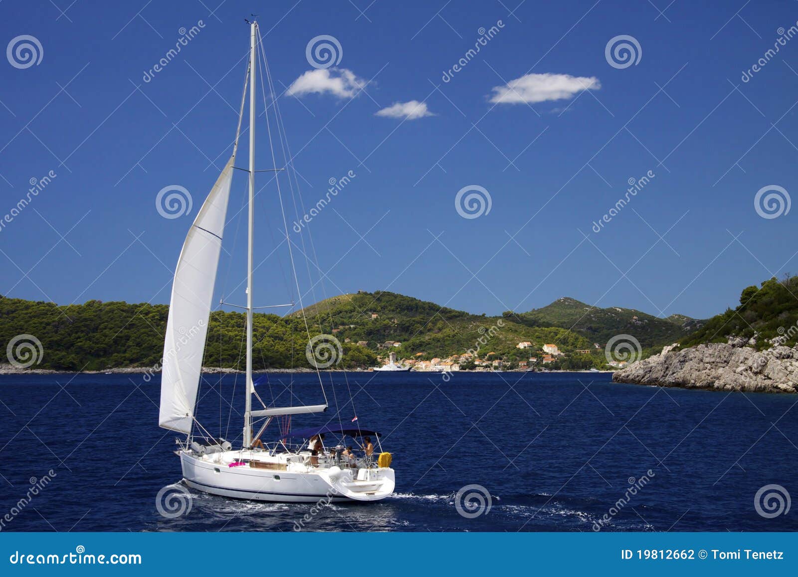 Croatia Sailing at the Adriatic Sea Stock Photo Image of south