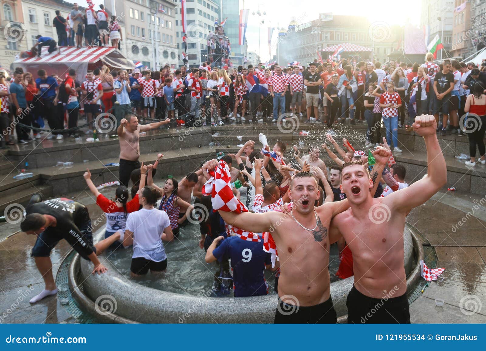 Croatian Football Fans Final Game Editorial Stock Image - Image of ...