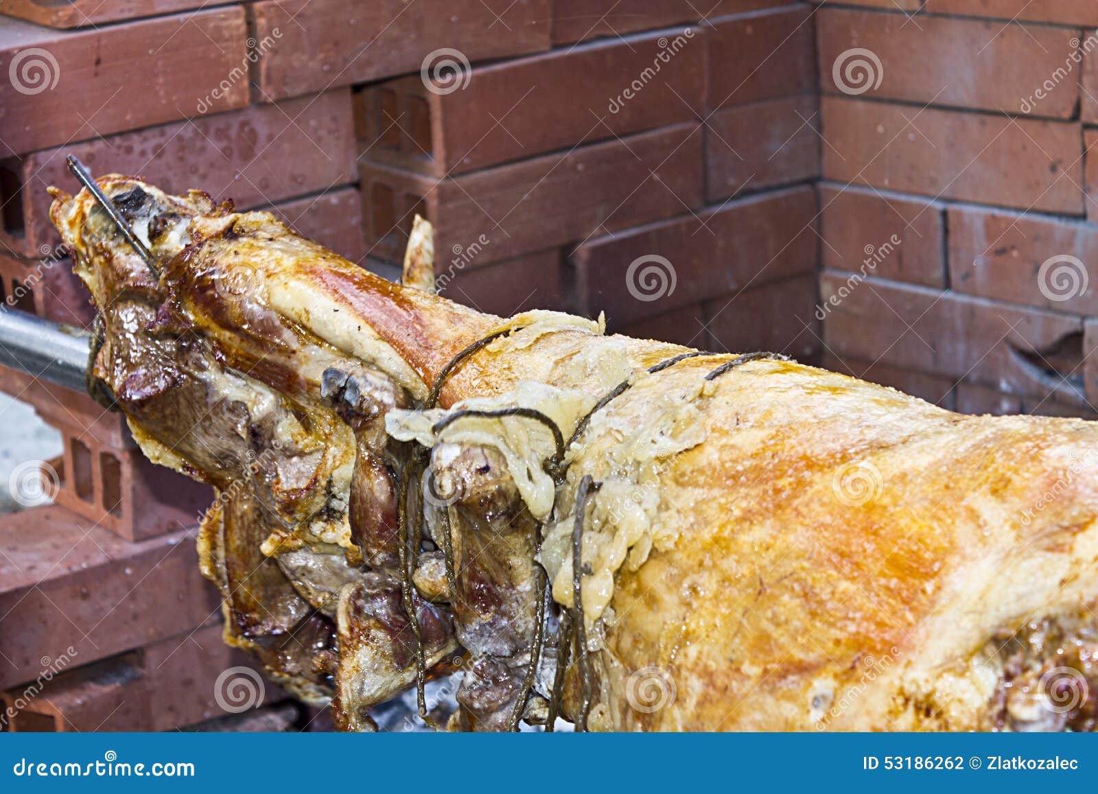 Croatian Speciality Roasted Lamb Stock Photo Image of croatian, grill