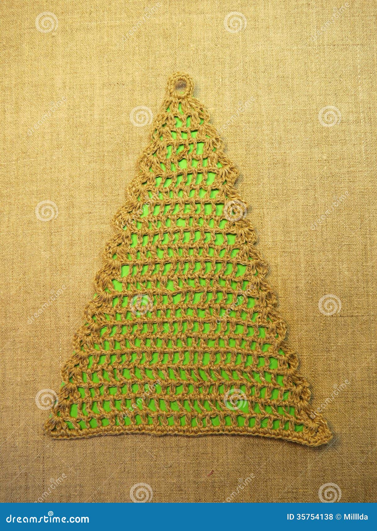 Crochet Christmas tree stock photo. Image of artistic 35754138