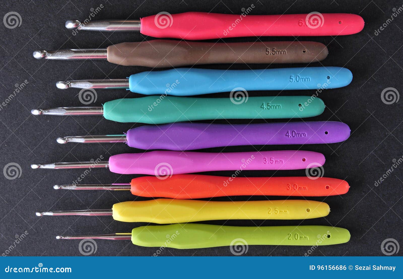 Crochet Needle in Different Size Stock Photo Image of hooked, needle 96156686