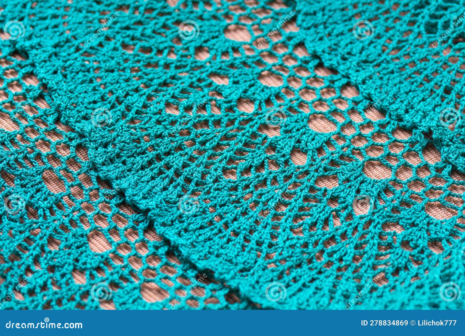 Crochet Pattern of Cotton Yarn, Valances for the Hem Stock Image
