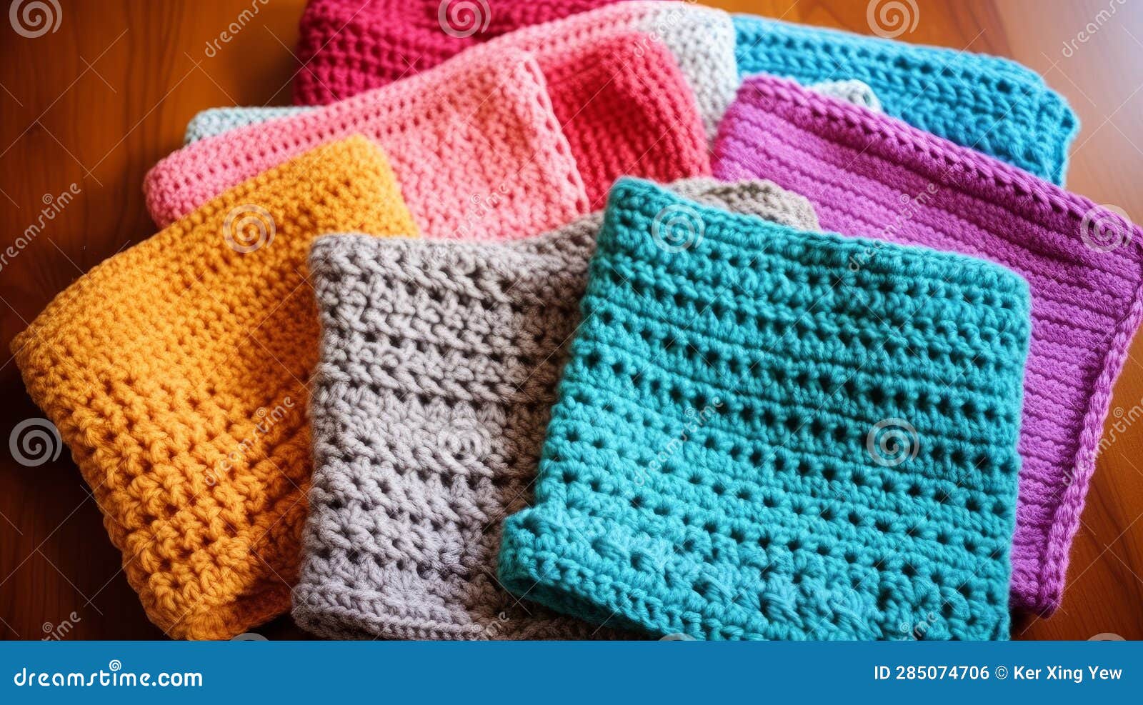 Crocheted Dishcloths Stock Illustrations 3 Crocheted Dishcloths Stock