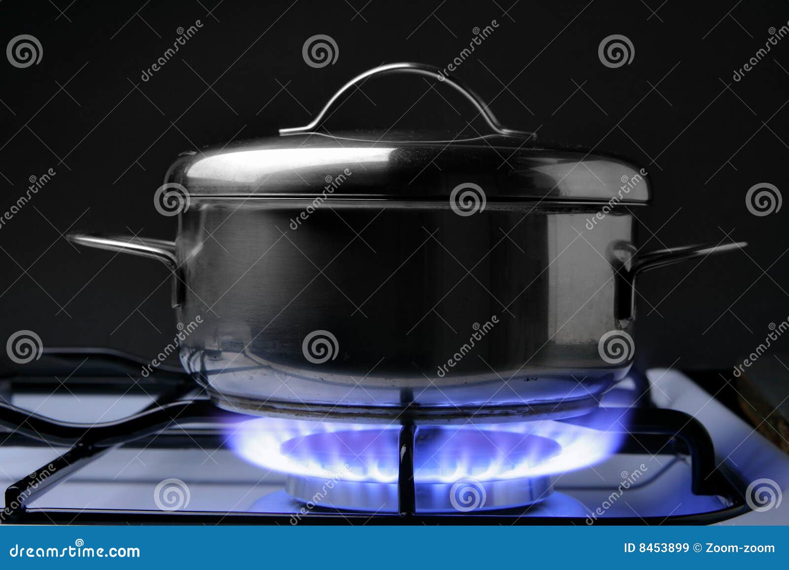 crock on the gas stove