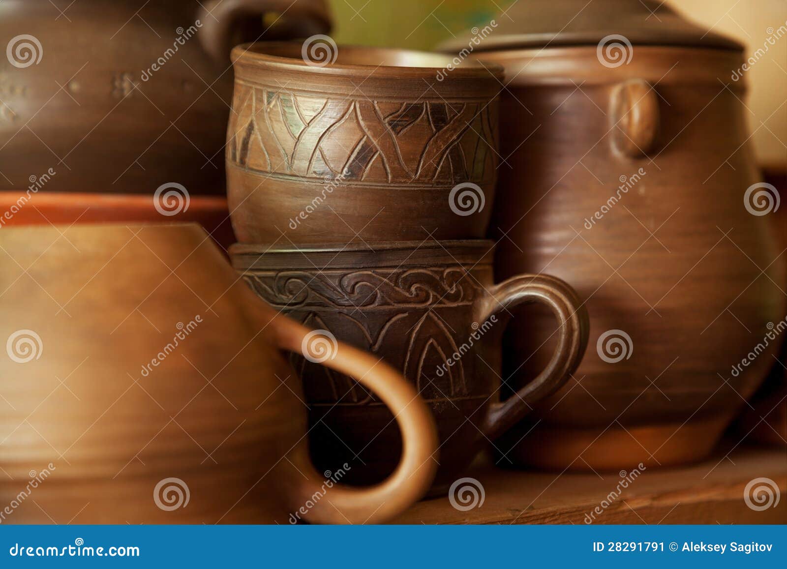 Crockery Handmade from Clay Stock Image Image of craft, vase 28291791