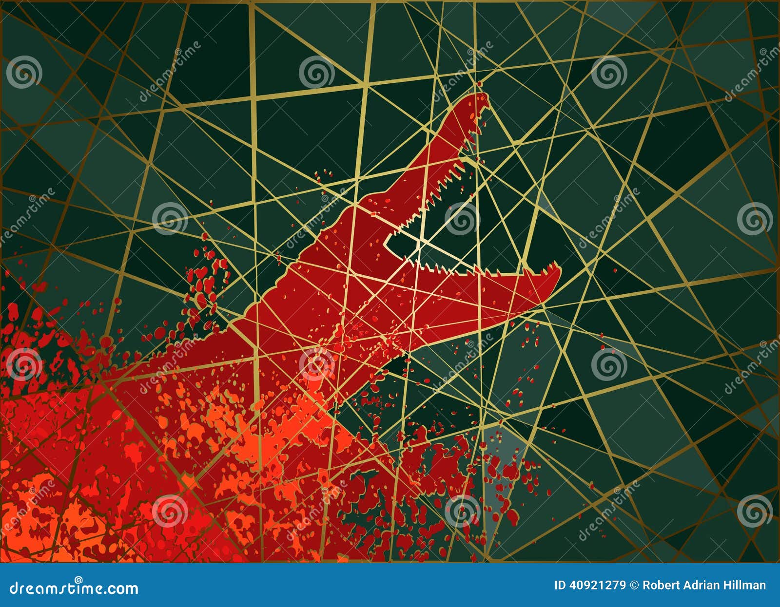Crocodile attack mosaic stock vector. Illustration of dramatic - 40921279
