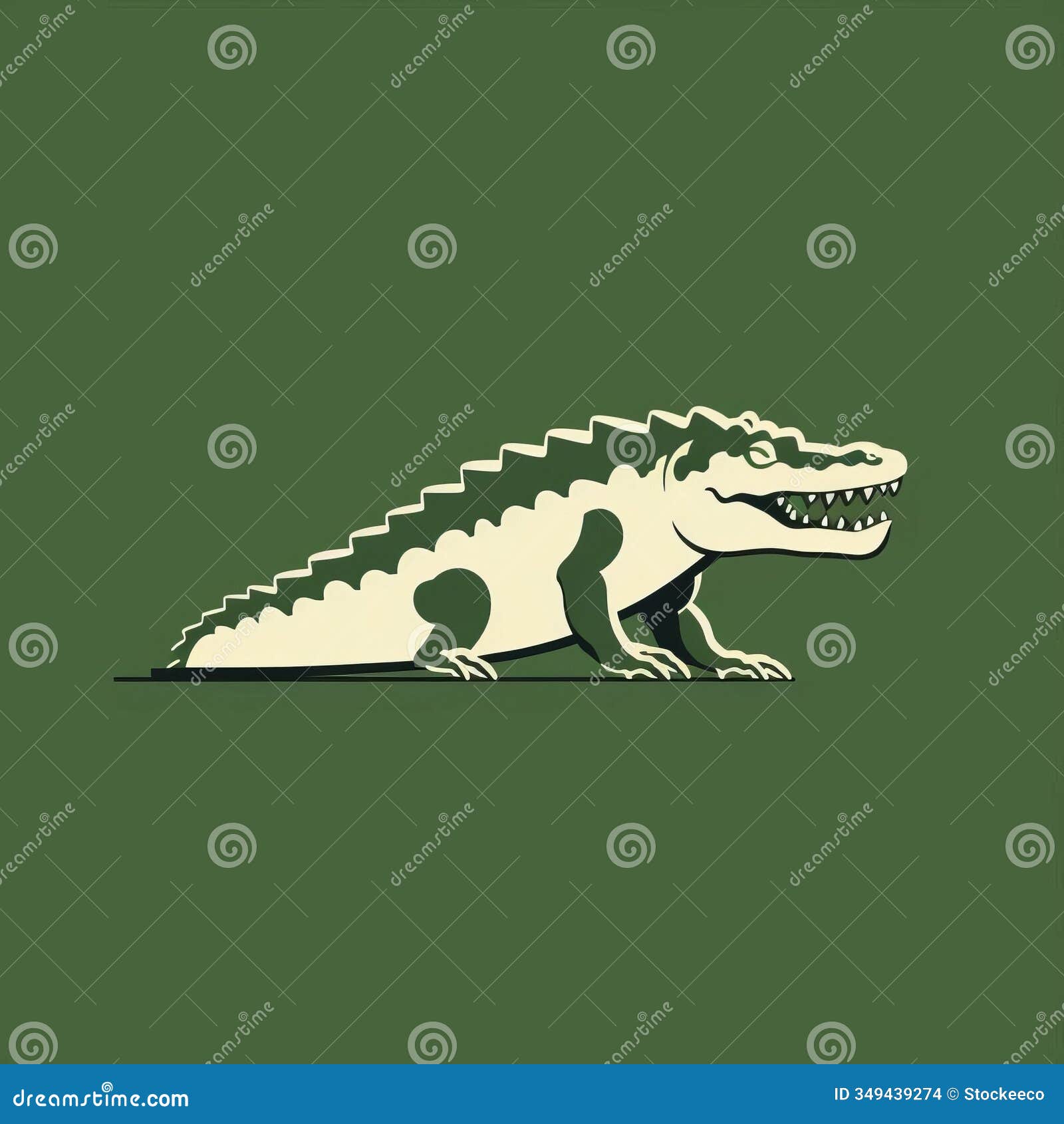 minimalistic 2d  icon style crocodile logo 