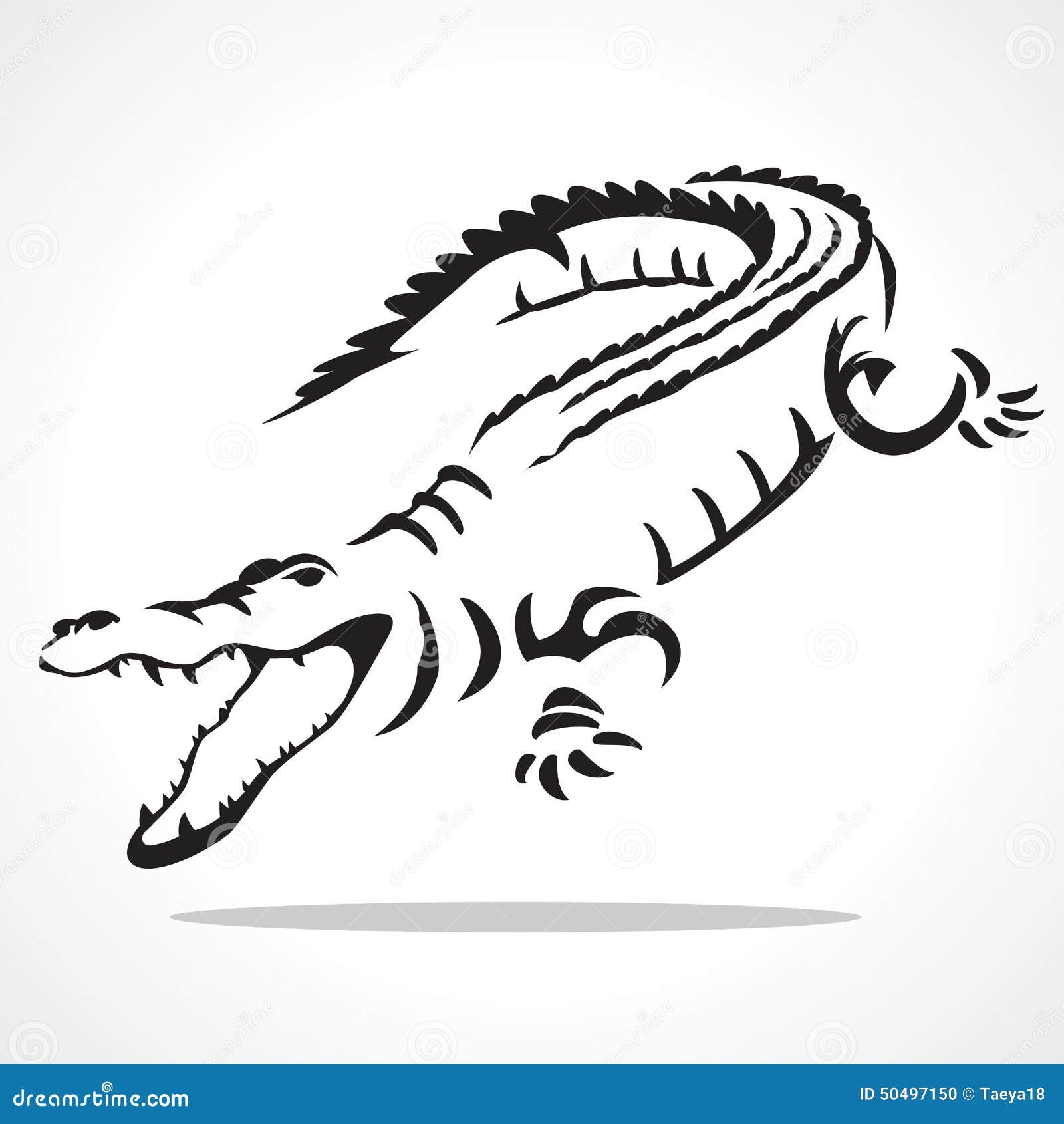 Crocodile graphic stock illustration. Illustration of lizard 50497150