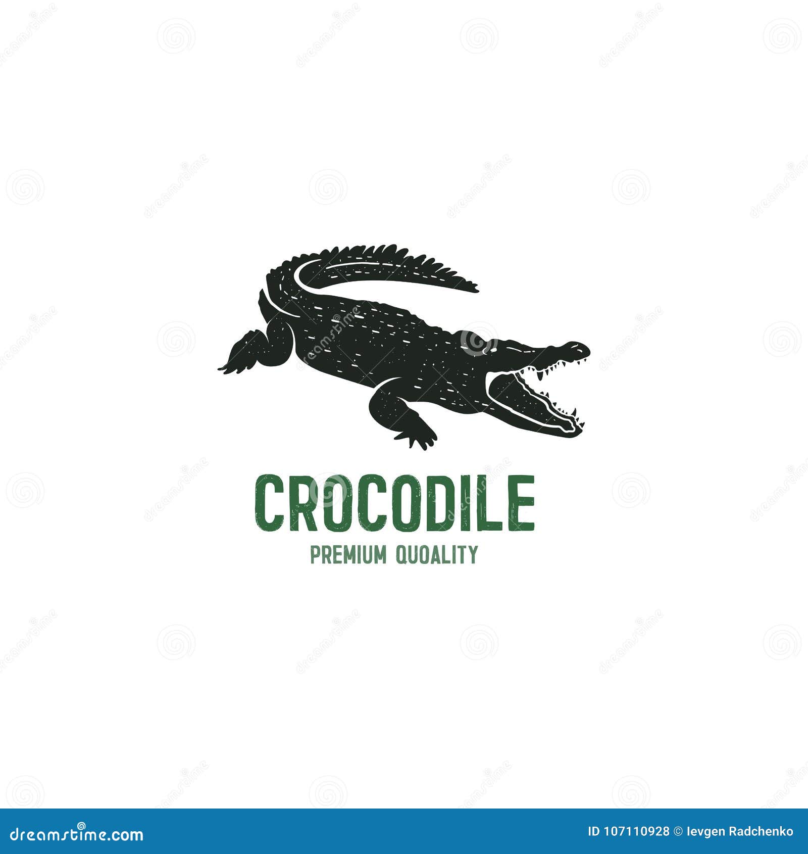 Crocodile Logo Template. Symbol of Alligator, Crocodile with Text