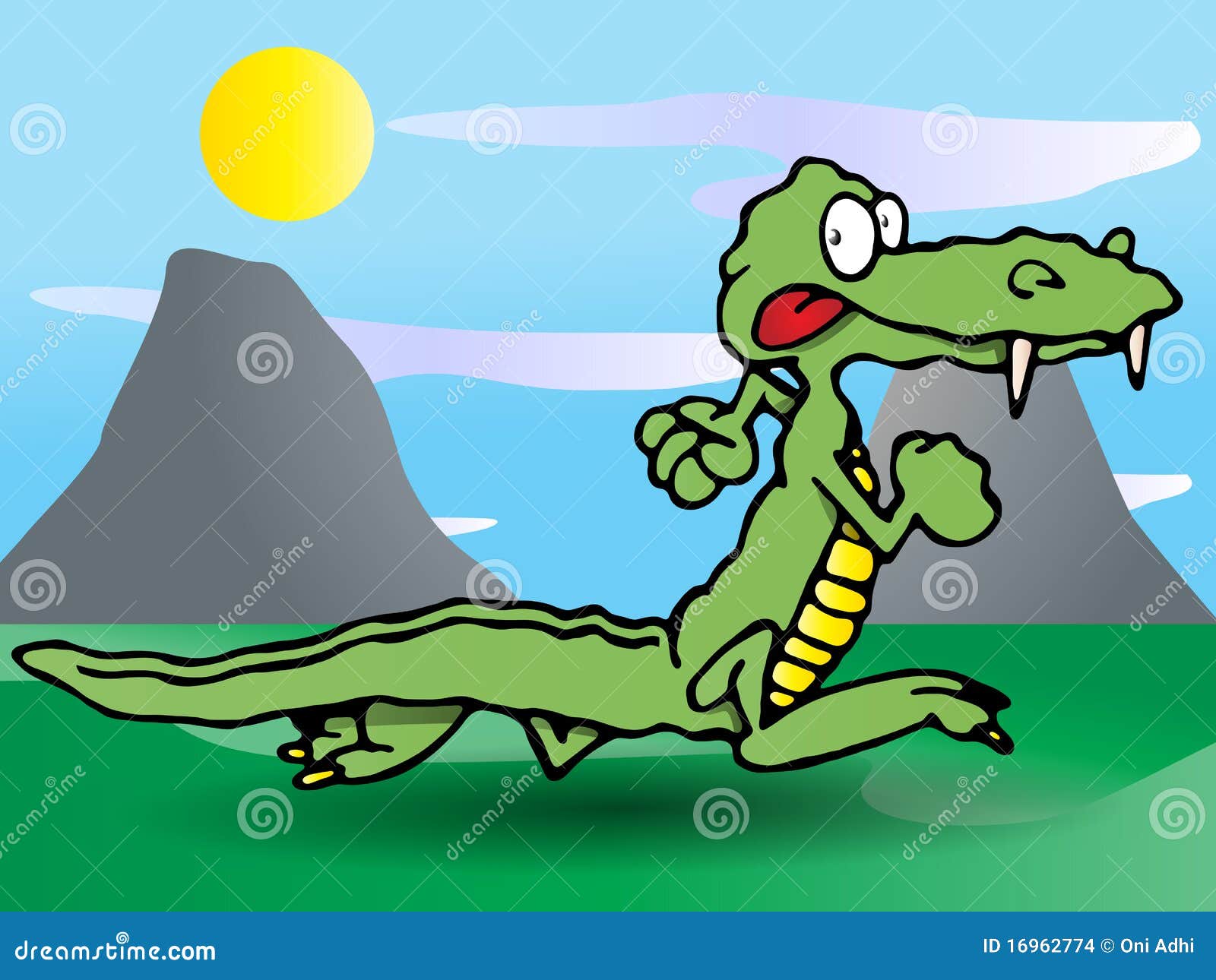 Crocodile run stock illustration. Illustration of smiling 16962774