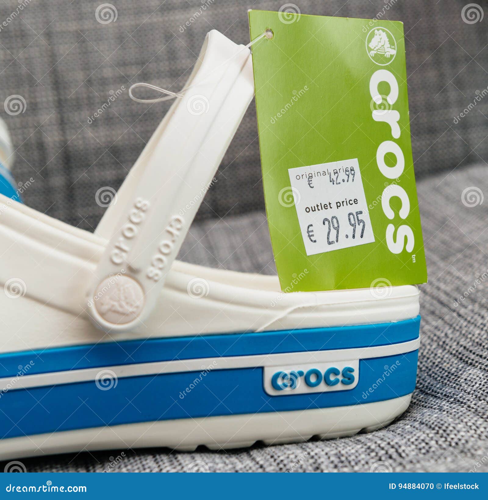 Crocs Clogs Shoes with Regular and Outlet Price Editorial Image - Image of  customer, price: 94884070