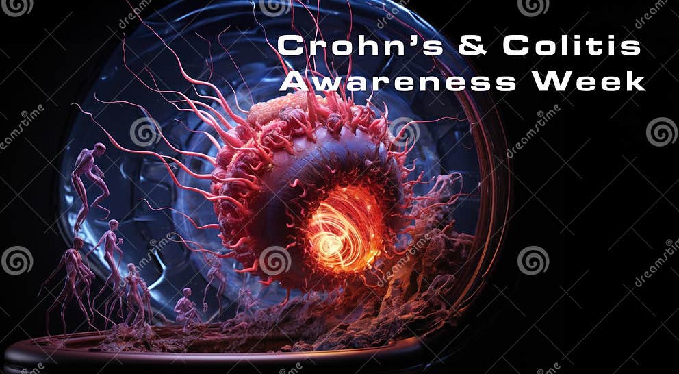 Crohns and Colitis Awareness Week Stock Illustration Illustration of
