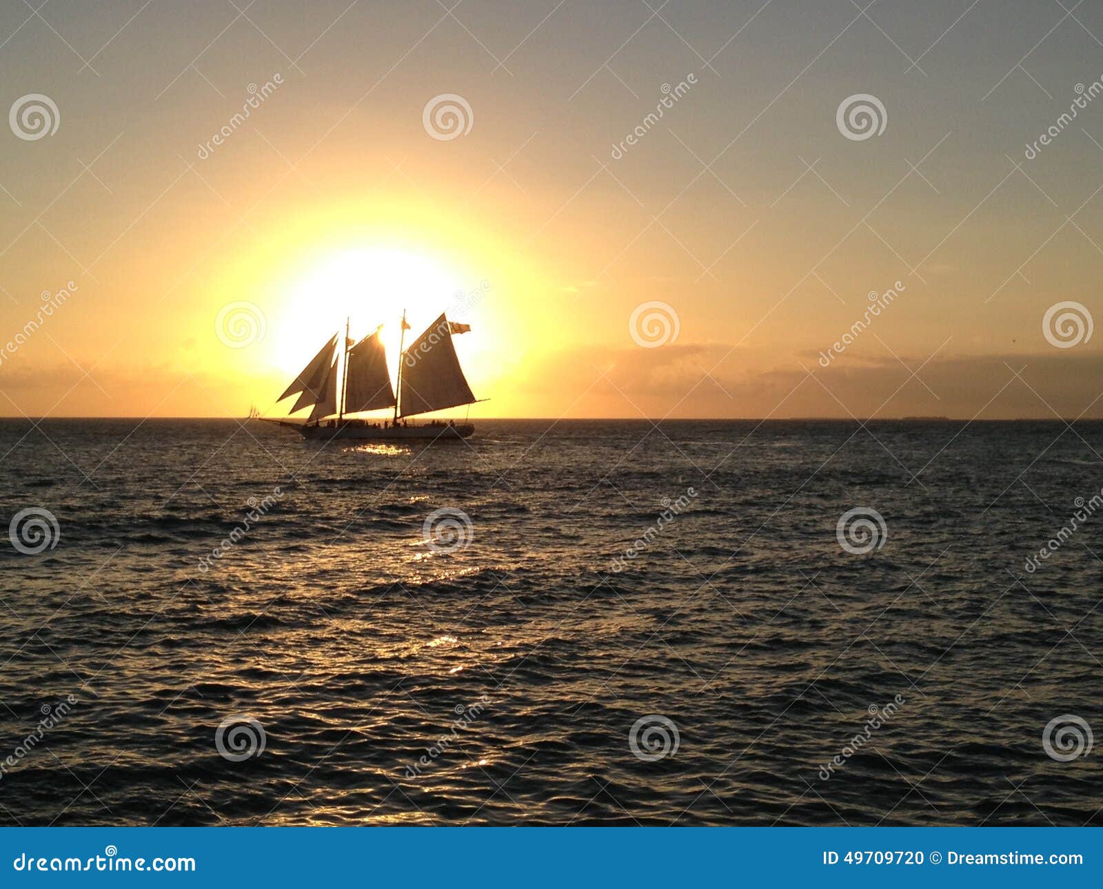 Croisière De Coucher Du Soleil Key West Fl Photo Stock