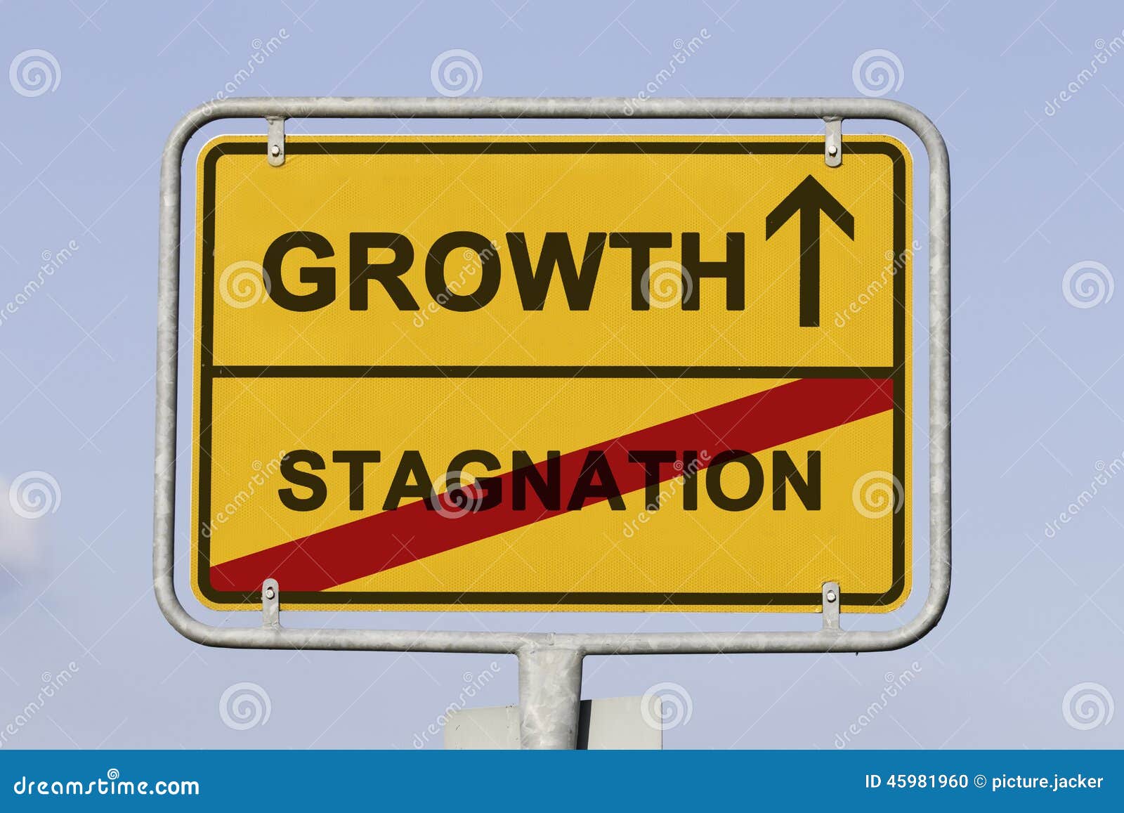 Croissance et stagnation photo stock. Image du flèche 45981960