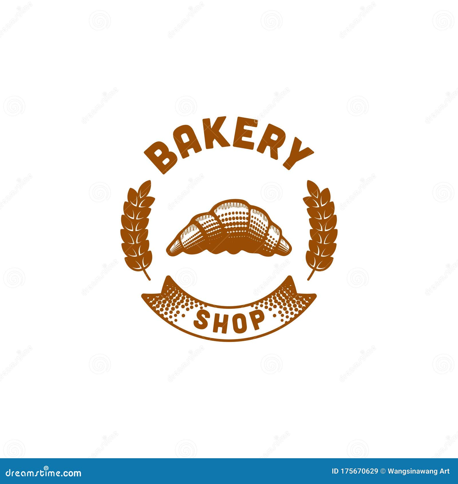 Croissant Bakery, Baguette, Bread, Vintage Bakery Logo Ideas ...