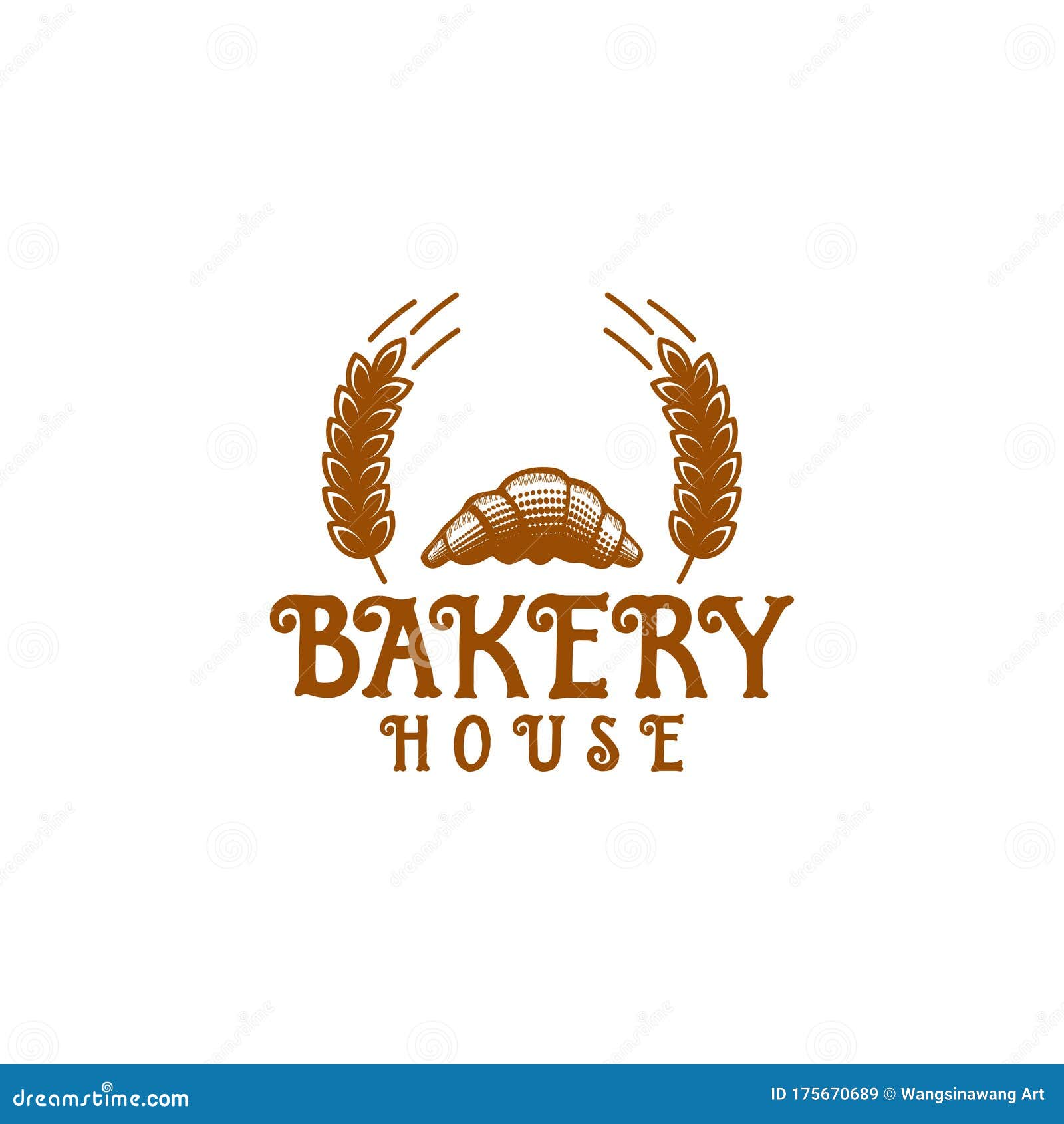 Croissant Bakery, Baguette, Bread, Vintage Bakery Logo Ideas ...