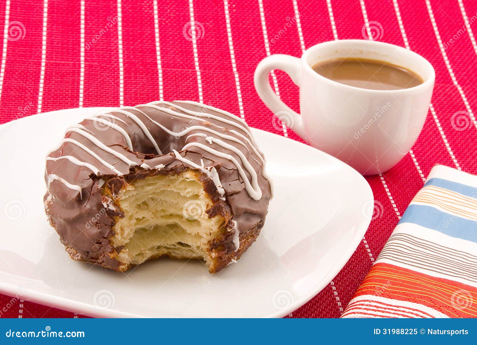 Cronut and coffee stock image. Image of decoration, cronut 31988225