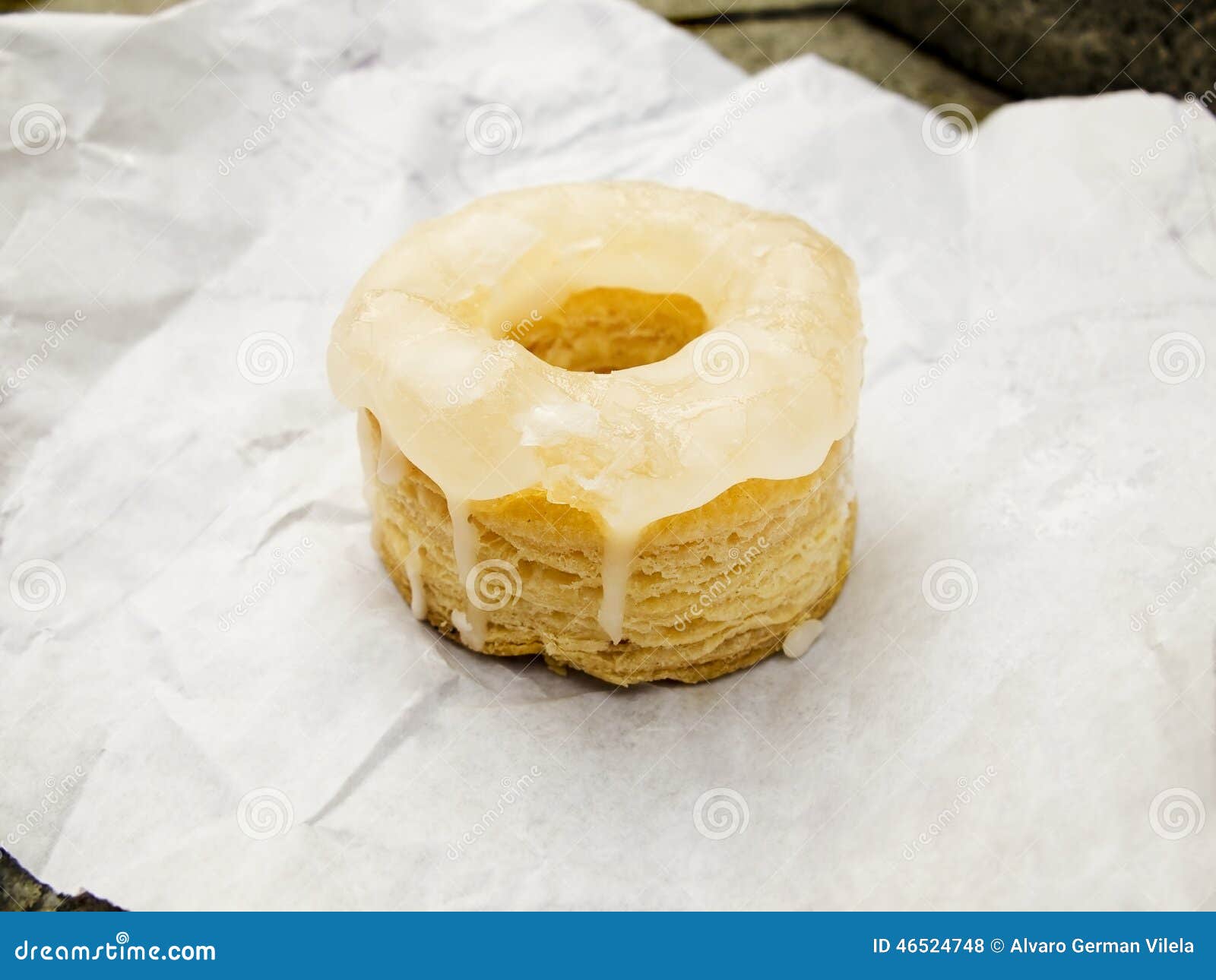 cronut with white glassed.